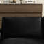 Canapé modulaire noir avec canapé amovible en forme de L à 4 sièges profonds pour coussins de luxe haut de gamme
