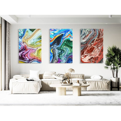 " Twisted Shapes " 3 - Pieces