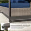 Canapé de patio réversible en osier de 75,2 po de largeur avec coussins Creal-968745601