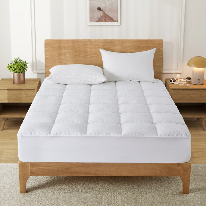 Surmatelas en duvet synthétique avec tissu rafraîchissant PCM, Simple
