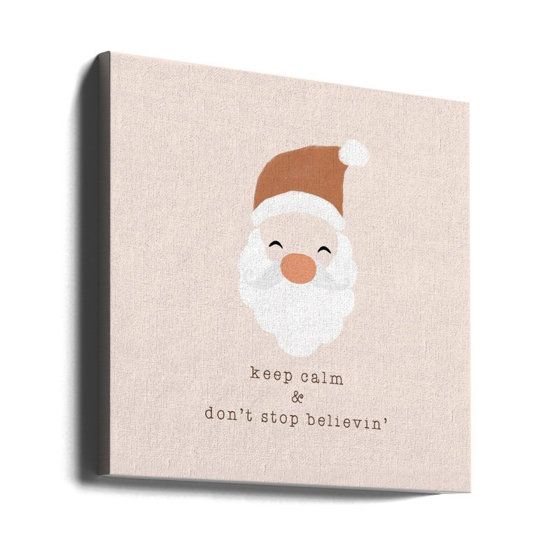 "Keep Calm a Don't Stop Believing", art mural sur toile tendue, H 30 po x l 30 po