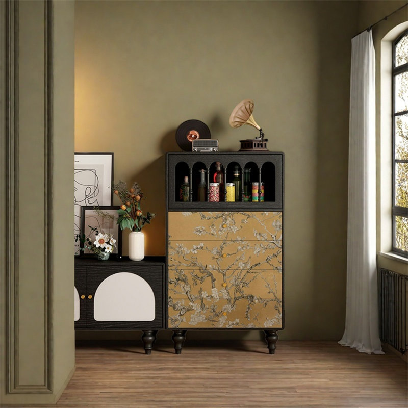 Armoire de rangement en pin avec grande capacité