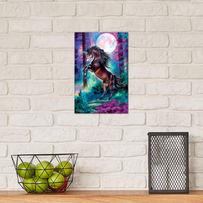 Black Unicorn by P.D. Moreno - Wrapped Canvas Print