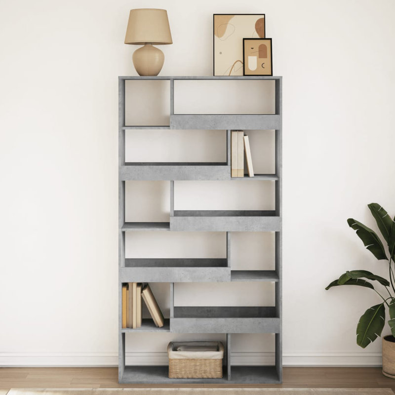 Schrey 94.5cm H Book Cabinet Bookcase, (6 Shelves) 187.5cm H x 100cm W x 33cm D, White