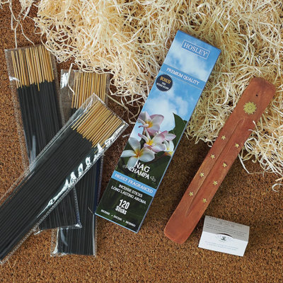 Paquet de 120 bâtons d'encens Hosley - Nag Champa - parfait pour la maison, le mariage, le spa, la méditation et l'aromathérapie