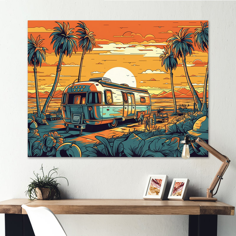 Rumaana, reflets jaunes et verts de l'aventure sur toile, H 16 po x l 32 po x P 1 po, Toile tendue