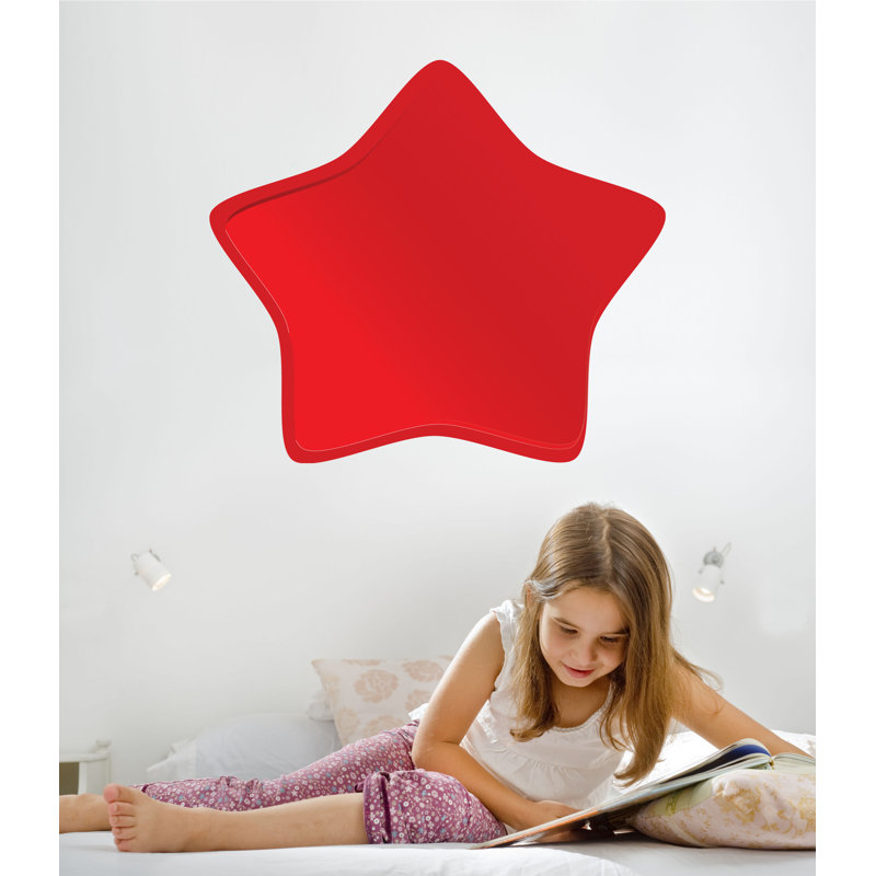 Adhésif décoratif étoile douce, H 32 po x l 36 po, Rouge