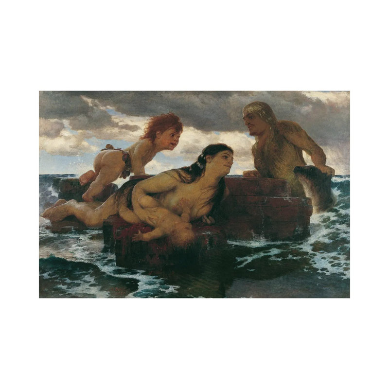Idylle marine - ABQ80, H 8 po x l 12 po, Toile tendue, Ne s’applique pas