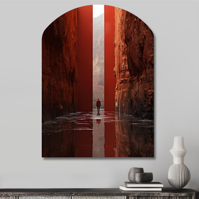 Fantastic Dissolving Doorways - Asymmetrical Surrealism Metal Wall Decor, Unique Shape Metal Wall Sculpture Print