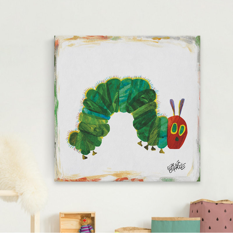 Caterpillar Crawl II Print on Wrapped Canvas, 12" H x 12" W x 1.5" D