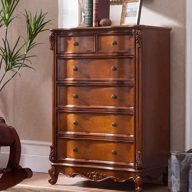 Armoire d'appoint cerisier massif et bois manufacturé