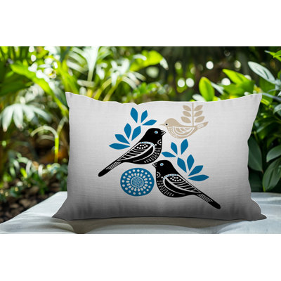 Oreiller rectangulaire réversible intérieur / extérieur Della Bird