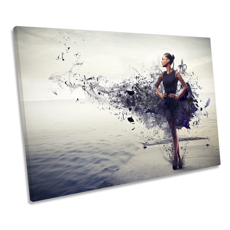 Fashion Beauty Model Dress - Wrapped Canvas Art Prints, 30.5cm H x 45.7cm W
