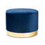 Repose-pieds de rangement rond en velours de 23,62 po Asuncion-909108393
