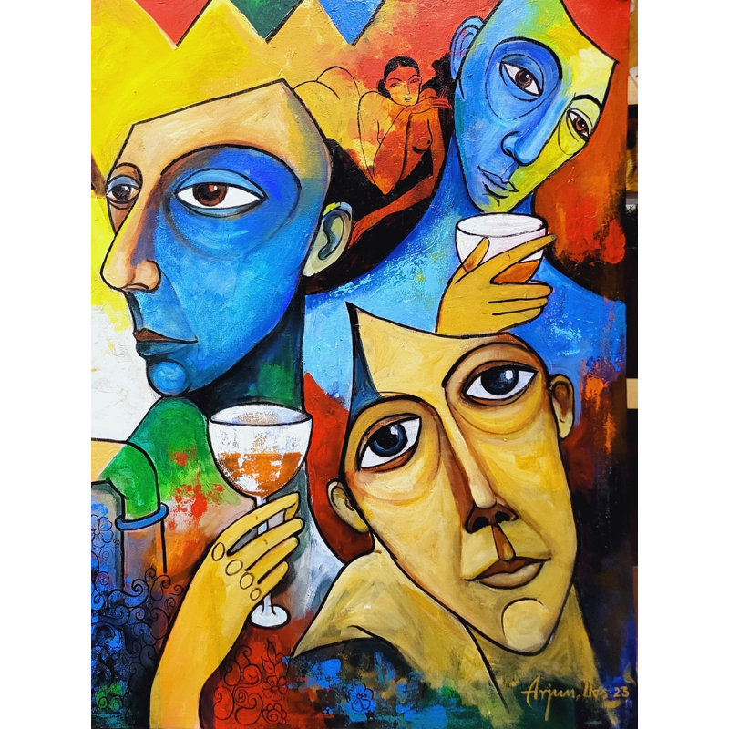 Célébration - Un mystère | Acrylique sur toile | Par Arjun Das