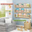Ensemble de 3 tablettes flottantes en bois naturel de 36 po - Grandes tablettes murales pour chambre d'enfant et chambre de bébé