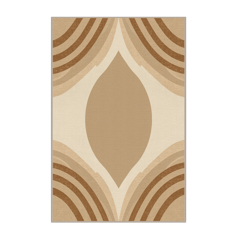 Tapis brun doux et moelleux Défino, 7 x 10