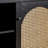 Transitional 58" 2-Door Sideboard With Arched Rattan Panels-1344021677