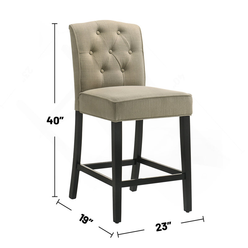 Ensemble de 2 chaises rembourrées en tissu