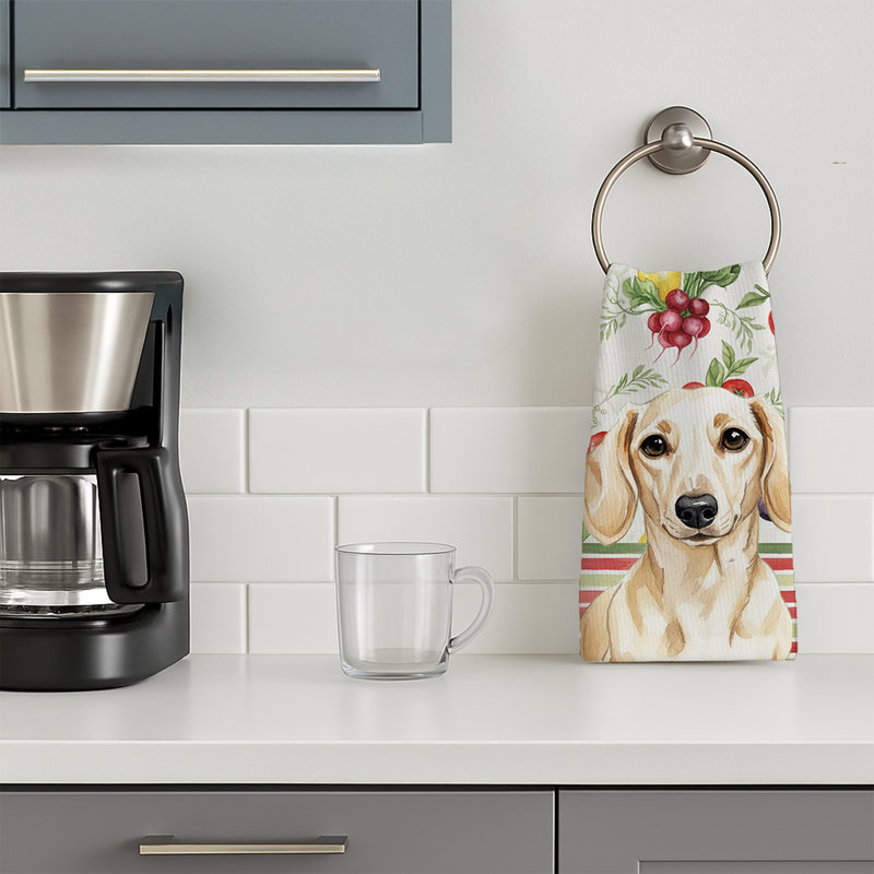 Torchon crème de légumes teckel, Cream Dachshund