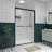 44-48"X76" Aluminum Frame Double Sliding Shower Door,Bypass Bathroom Sliding Door With Premium 1/4" (6Mm) Clear Tempered Glass, Black Hardware Sliding Glass Shower Enclosure,Matte Black Finished-119869710