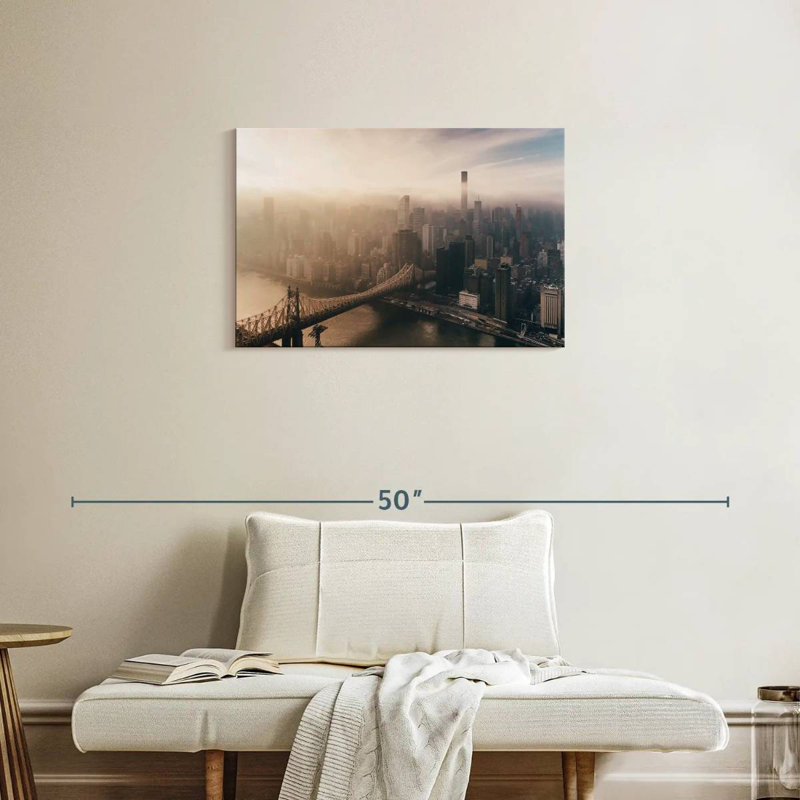 Skyline aérienne de Sirci Manhattan, H 20 po x l 30 po