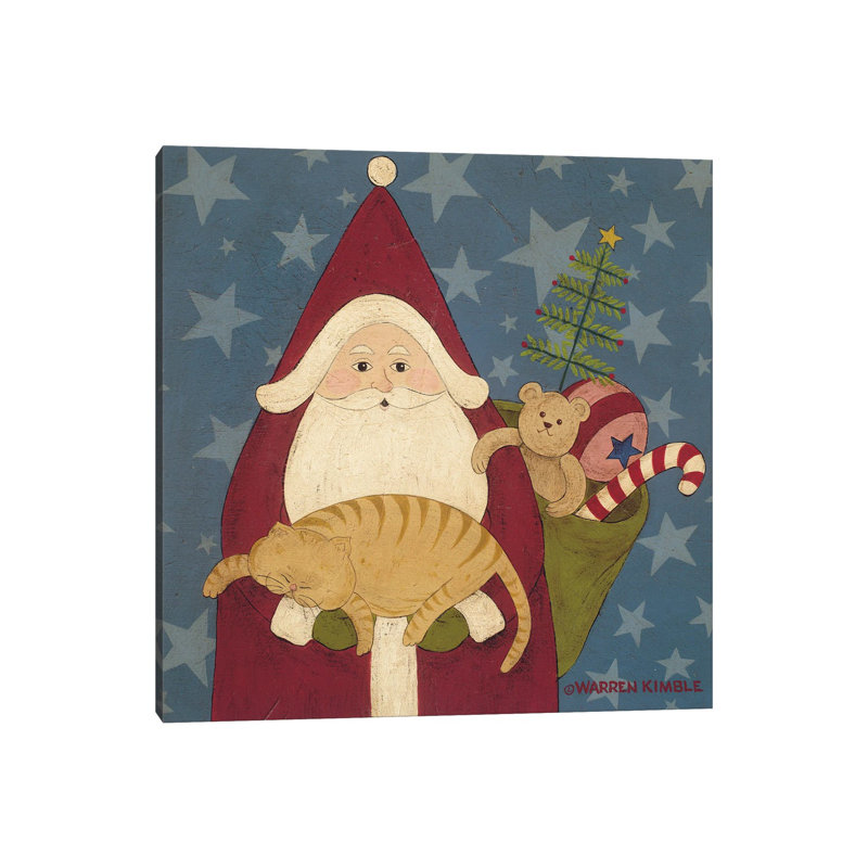 Pere Noel - Wall Art Print - Framed Canvas, Wrapped Canvas, Does Not Apply, 12" H x 12" W