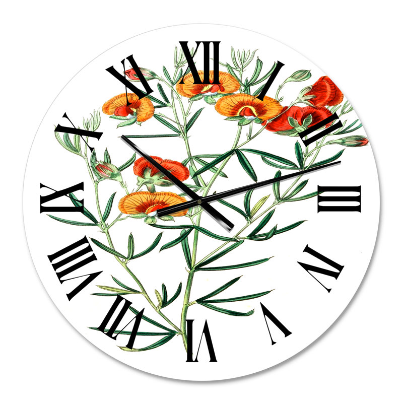 Vintage American Flora 8 - horloge murale traditionnelle, Petit