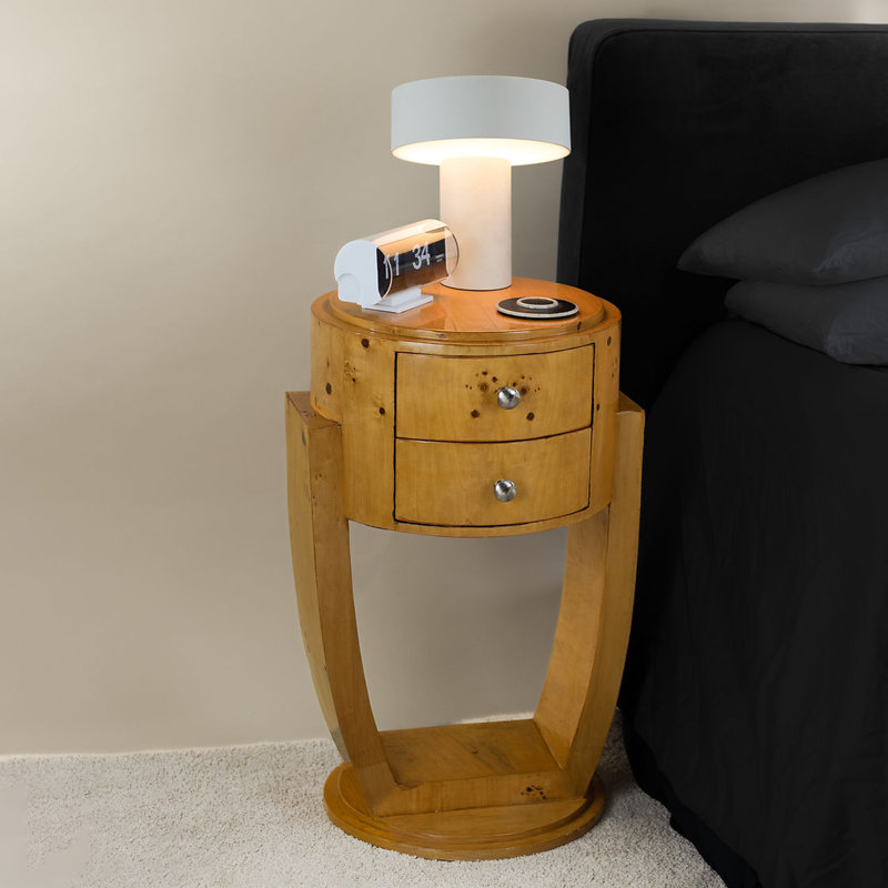 Hermila 46cm W Manufactured Wood Bedside Table
