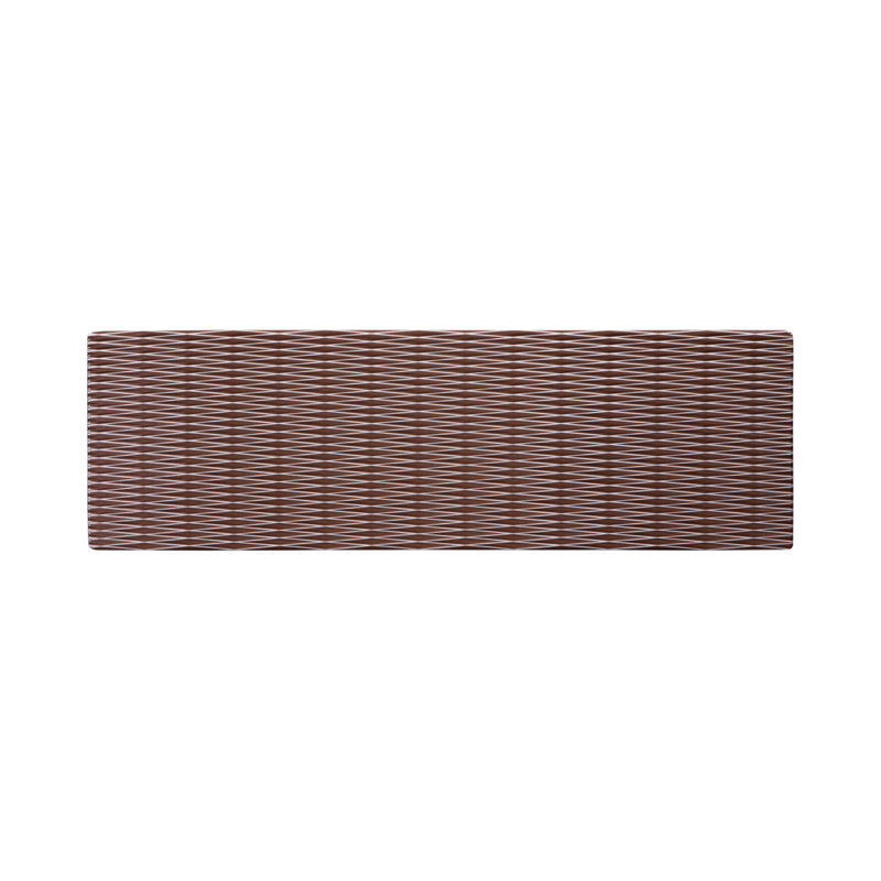 Elite Global Solutions Melamine Tray, White/Chocolate Decal, 0.75" H x 20.88" W x 6.38" D