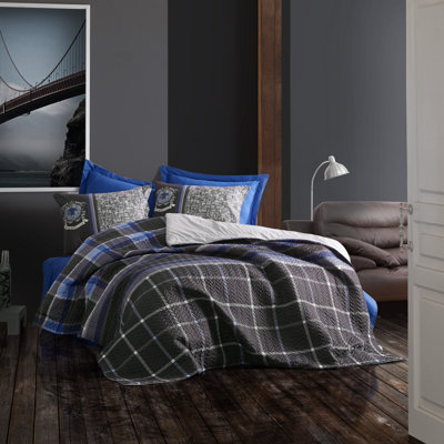 Cotton Plaid Duvet Cover