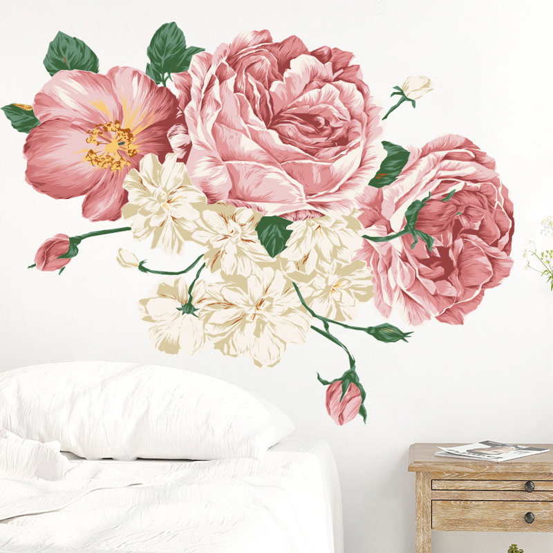 Décalcomanie murale pivoine