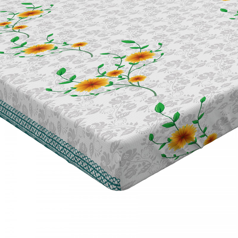 Microfiber Floral Fitted Sheet, Full Fitted Sheet