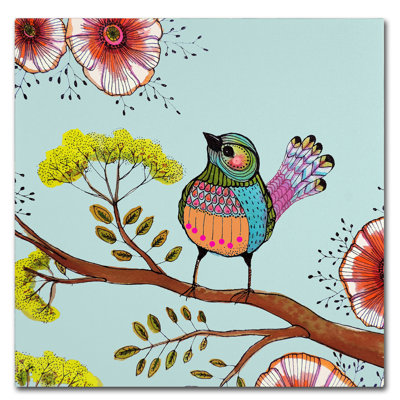 Wrapped Canvas Wall Art - Sylvie Demers 'Melodie' Wall Art for Living Room, Bedroom, or Office Décor - 35x35