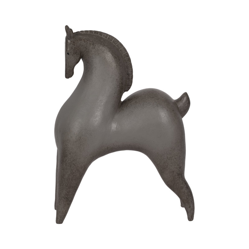 Figurine de cheval courbée grise 12 po Loon Peak®, polyrésine