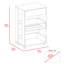 Chariot de cuisine, trois tablettes, quatre roulettes