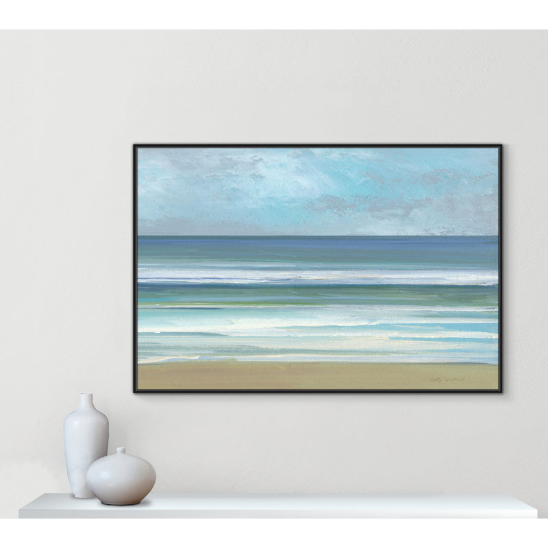 «Gentle Waves II» par Sally Swatland, Noir, H 41,5 po x l 61,5 po