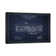 Airplane Navy Blue Patent Blueprint by Aged Pixel - Print on Canvas