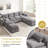 8 Seat Chenille U Shaped Modular Sectional Sofa With Storage-1752407012