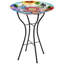 Liyuan Glass Hand Painted Birdbath