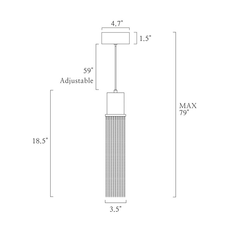 Achai 1 - Light Unique Single LED Pendant