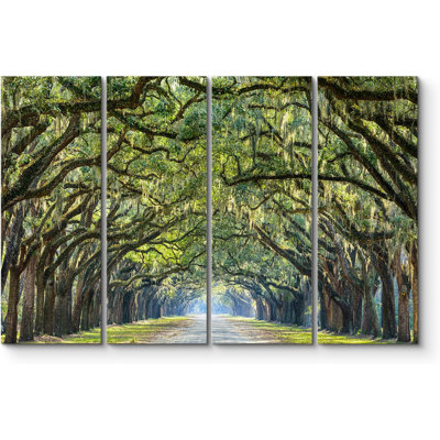 «Nature Landscape Plantation Trees Forest Landscape on Canvas», reproduction de 4 pièces