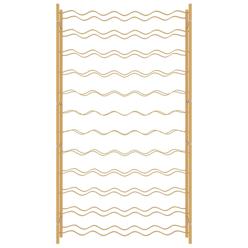 Cavedon 72 Bottle Floor Wine Bottle Rack, 117cm H x 64cm W x 22cm D, Gold