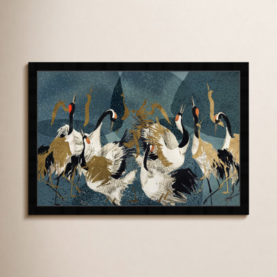 Crane Love Print by Oliver Gal
