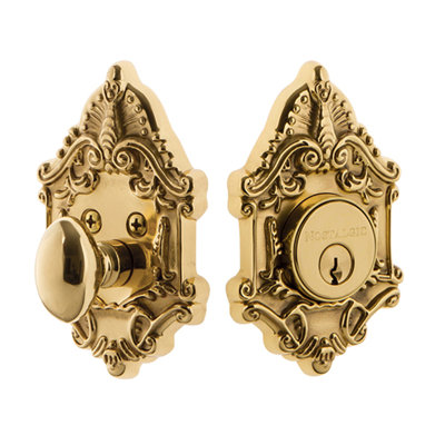 Nostalgic Warehouse Victorian Plate Single Cylinder Deadbolt
