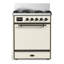 Majestic III Series 30 Inch Dual Fuel Range with 5 Sealed Burners in White (Liquid Propane, Burnished Trim)-178424740-178424741-178424762