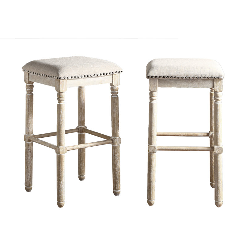 Tabourets de bar en bois Arnhem, ensemble de 2, Brun, Tanné