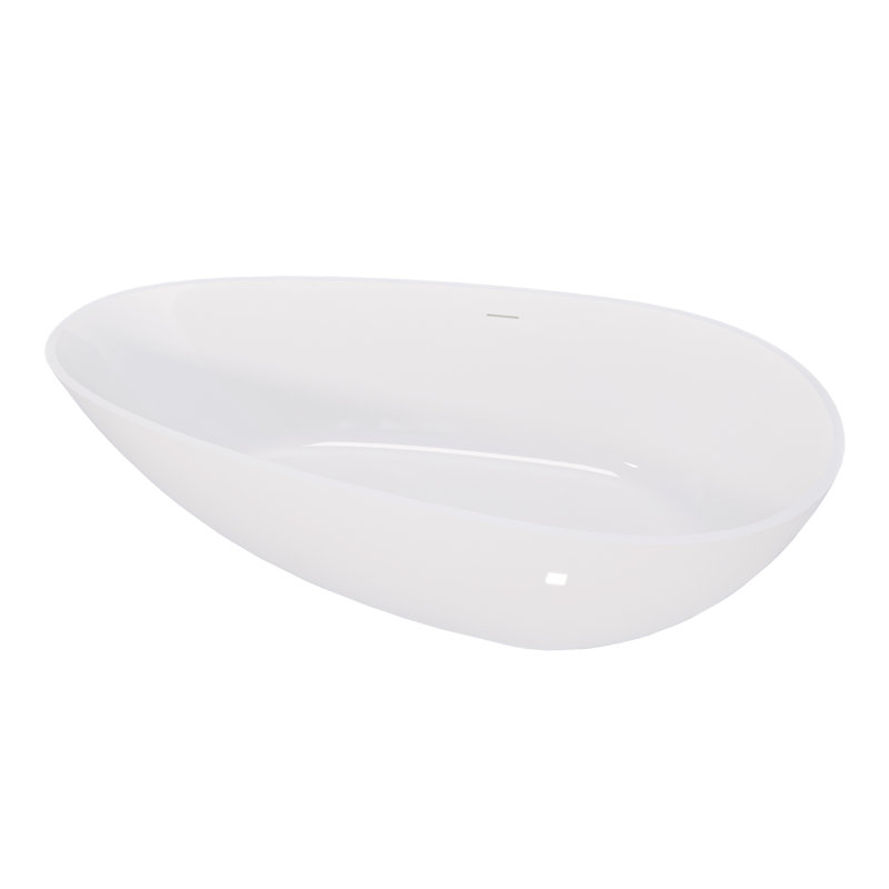 59" Freestanding Solid Surface Bathtub