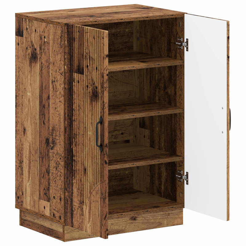 Shoe Storage, 87 cm H x 59.5 cm W x 39.5 cm D, Old Wood