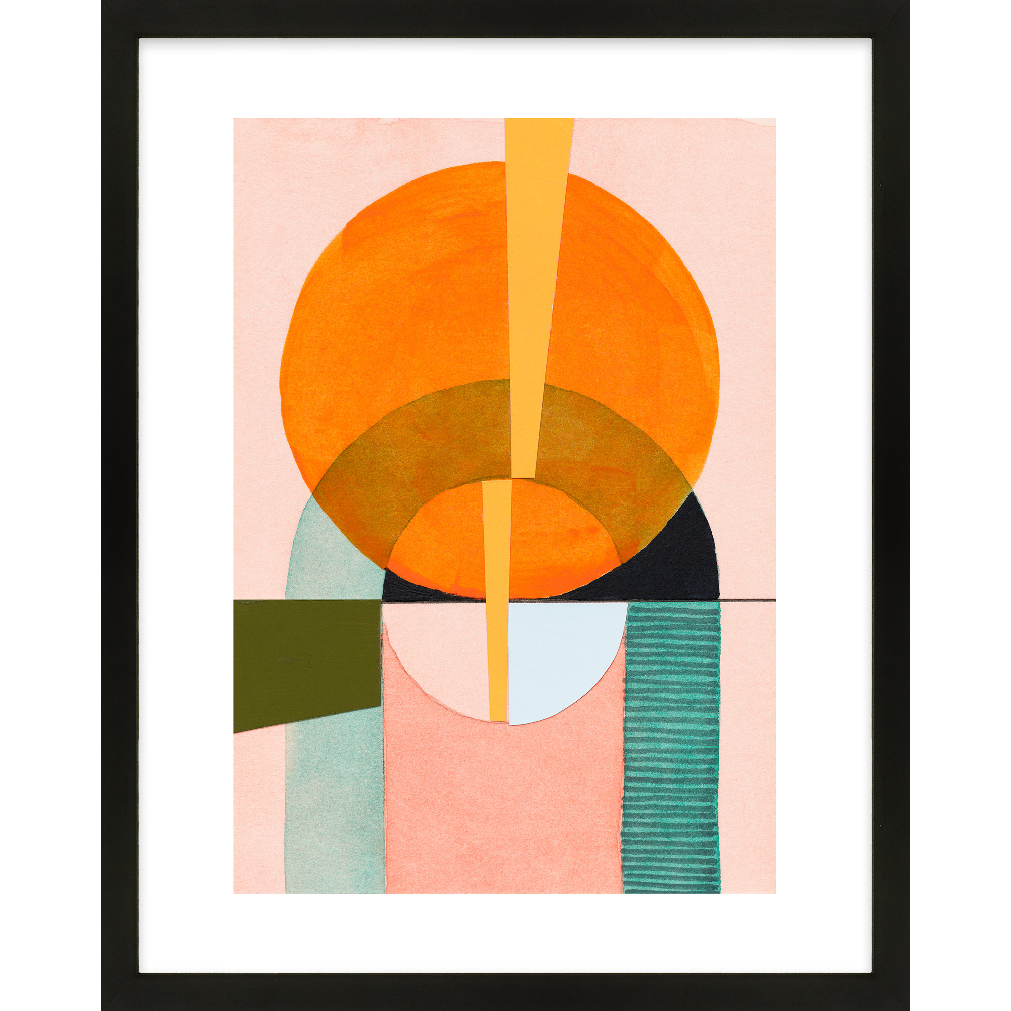 Composition Nr. 5 by Allison Rietta, 25" H x 20" W x 1.25" D, Black